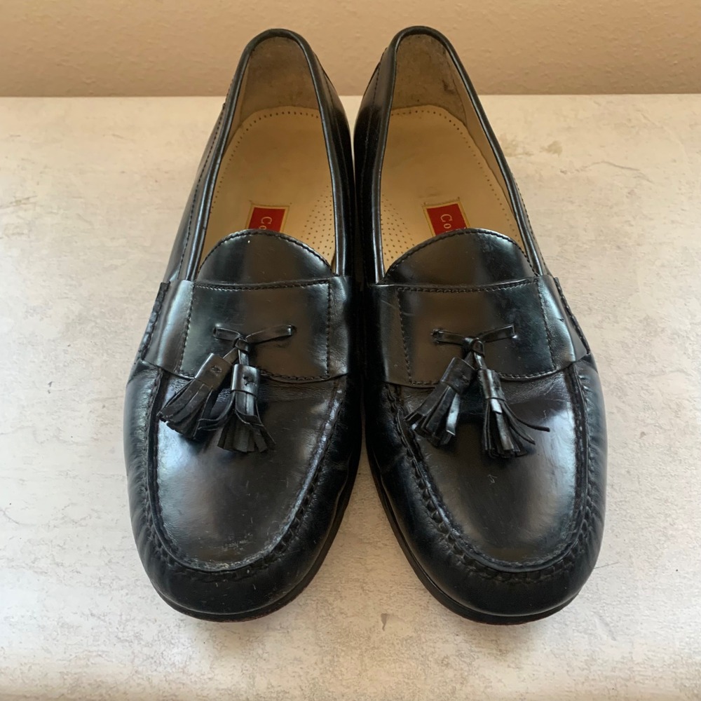 Cole Haan Pinch Maine Classic Tassel Loafers Black Leather Men's 13D C03506